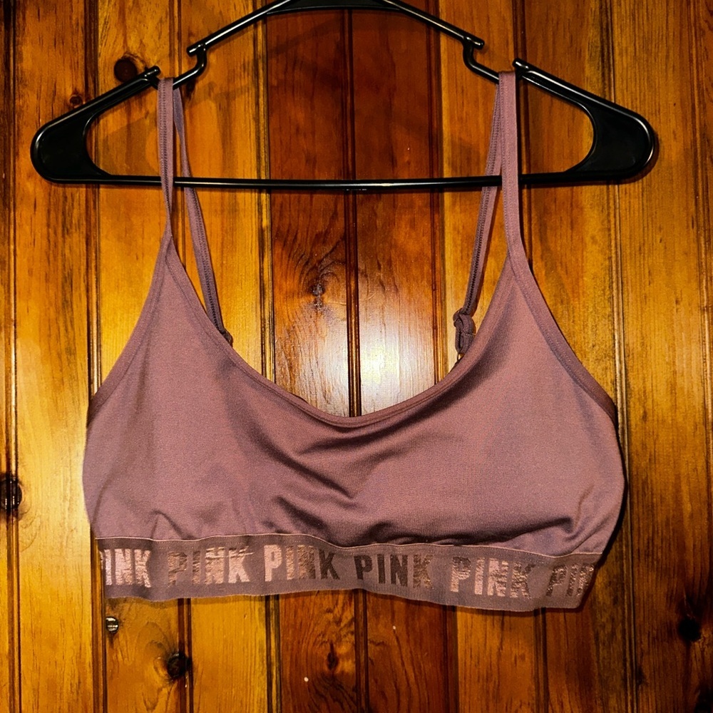 Victoria’s Secret pink‎ sports bra size large dusty rose color